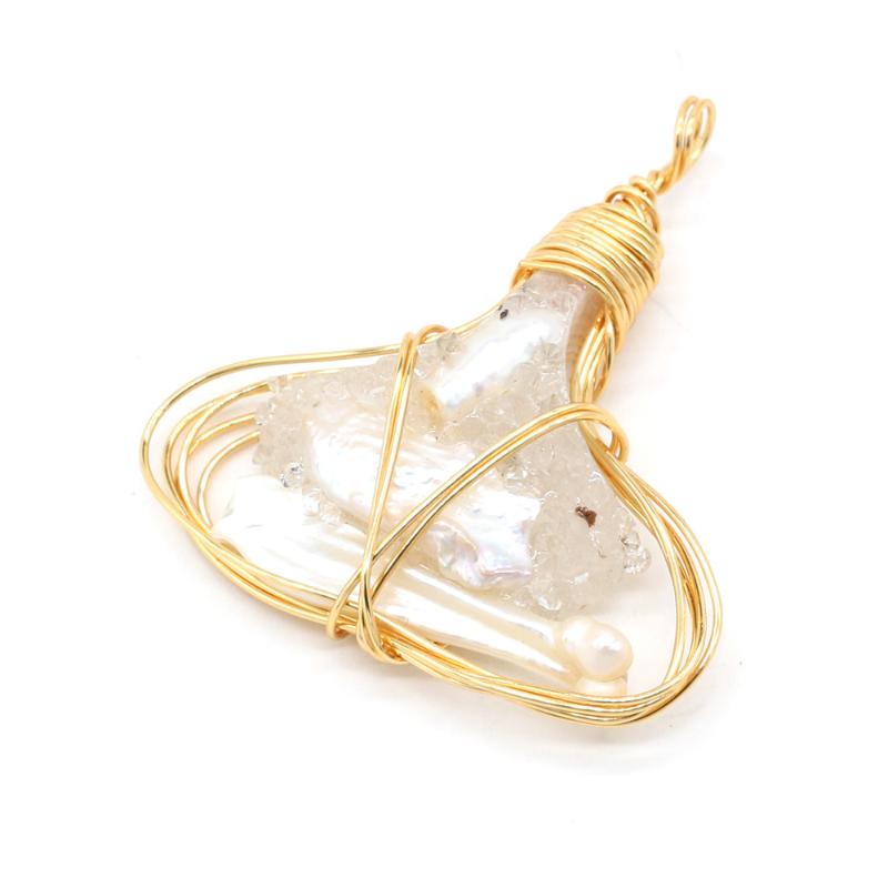 Charms Natural Freshwater Pearl Pendant Irregular Oval Winding 40x40mm DIY Earrings Necklace Exquisite Exaggerated Jewelry, Bronze;silver
Charms Natural Freshwater Pearl Pendant Irregular Oval Winding 40x40mm DIY Earrings Necklace Exquisite Exaggerated Jewelry, Bronze;silver