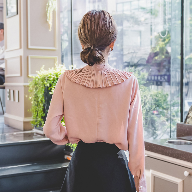 arrival winter shirt female chiffon women blouse long sleeve fashion sweet tops D69 30 210506