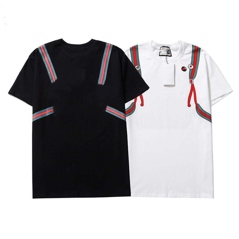 High quality summer printed pattern men's round neck half sleeve T-shirt fashion casual breathable slim fit women's summer T-shirt, White;black
High quality summer printed pattern men's round neck half sleeve T-shirt fashion casual breathable slim fit women's summer T-shirt, White;black