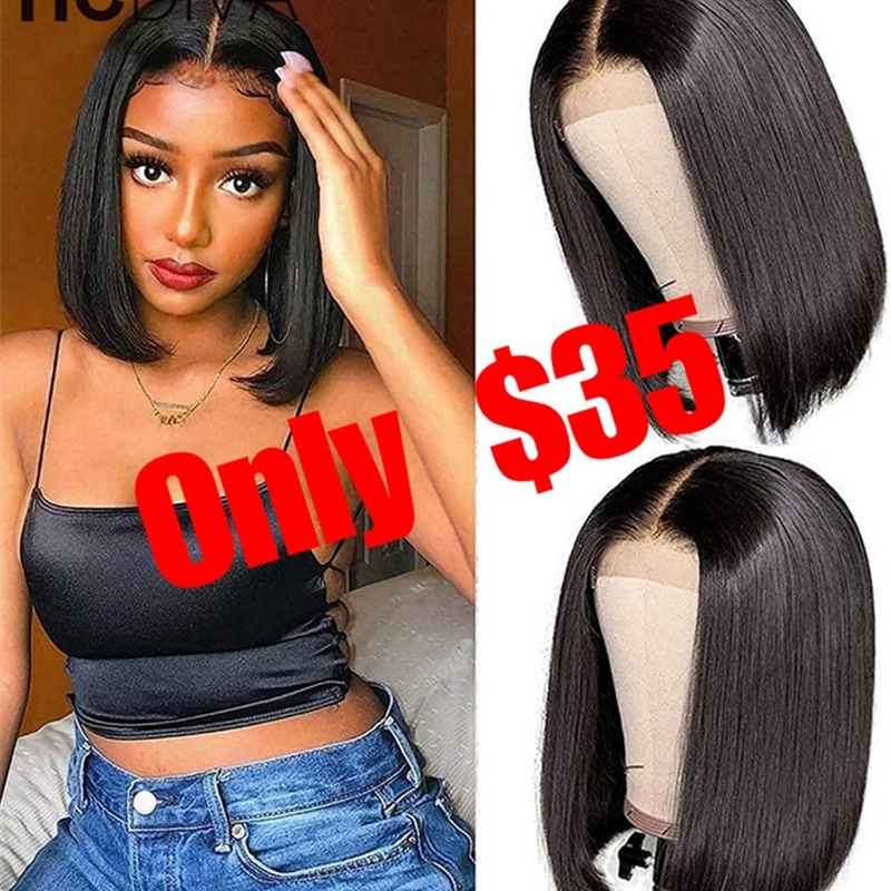 Short Bob Straight Front Human Wigs For Women Pre Plu With Baby Hair Perruque Cheveux Humain T Part Lace Wig, 14inches
Short Bob Straight Front Human Wigs For Women Pre Plu With Baby Hair Perruque Cheveux Humain T Part Lace Wig, 14inches