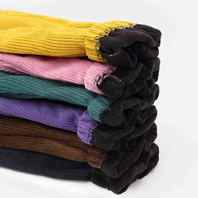HH Kids Autumn Winter Corduroy Cotton Soft Pants for Girls 3-8 Years Old Solid Boys Casual Sport Baby Toddler Comfortable 211103