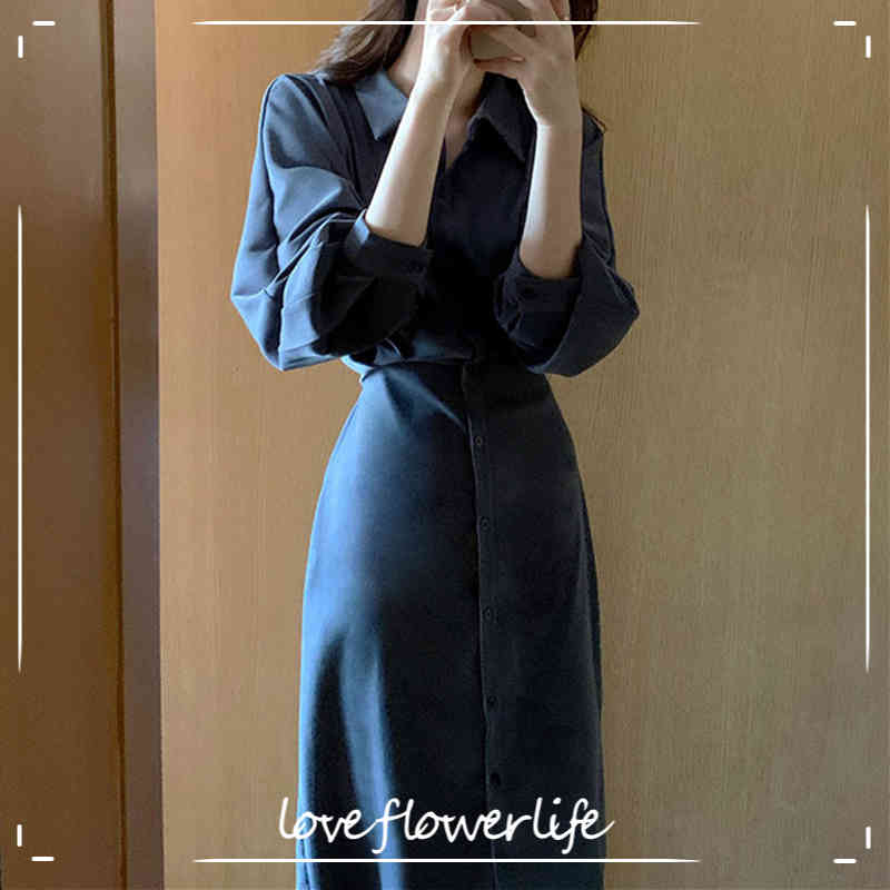 LoveFlowerLife Women Spring Fashionable Elegant High Waist Vintage Korean Lace Up Long Dress Autumn Dresses Shirt 210521, Khaki
LoveFlowerLife Women Spring Fashionable Elegant High Waist Vintage Korean Lace Up Long Dress Autumn Dresses Shirt 210521, Khaki
