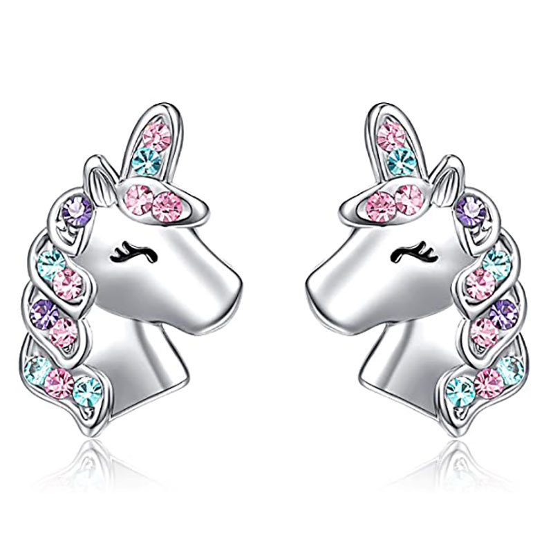 Women Charm Unicorn Earrings Cat Love Ear Studs rainbow children girls fashion accessories 9122, Golden;silver
Women Charm Unicorn Earrings Cat Love Ear Studs rainbow children girls fashion accessories 9122, Golden;silver
