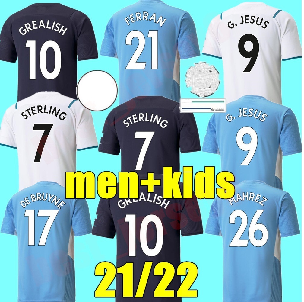 21 22 soccer jersey GREALISH G.JESUS STERLING RÚBEN DE BRUYNE foden MAHREZ MENDY Manchester BERNARDO City 2021 2022 football shirt adult Men kids kit uniforms Camiseta, Kids away+socks
21 22 soccer jersey GREALISH G.JESUS STERLING RÚBEN DE BRUYNE foden MAHREZ MENDY Manchester BERNARDO City 2021 2022 football shirt adult Men kids kit uniforms Camiseta, Kids away+socks