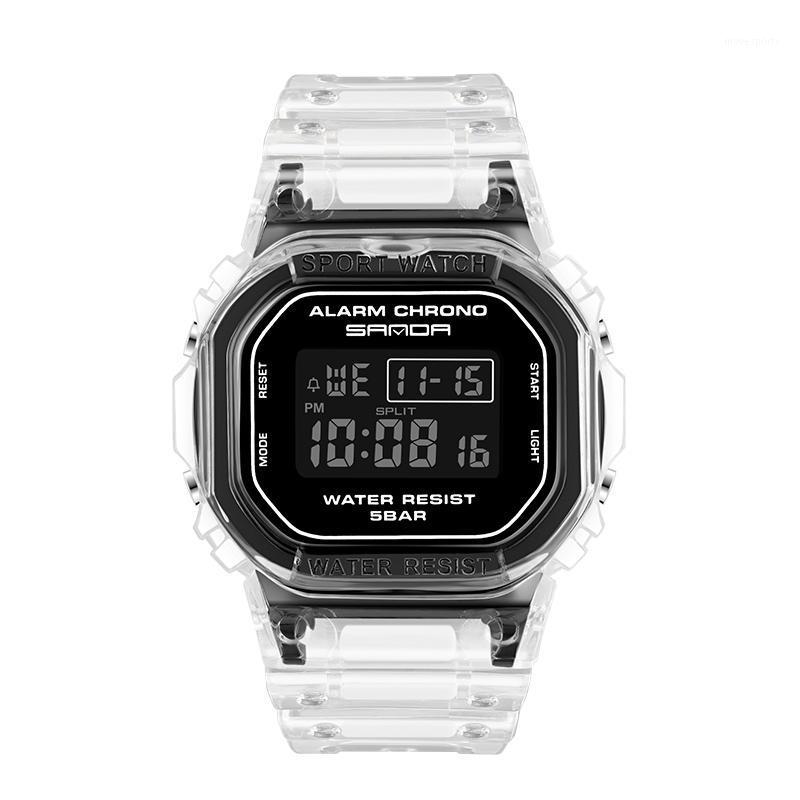 Couple Digital Watch Resin Transparent 5ATM Shockproof Week Date Display Alarm Clock Luminous Mineral Wristwatch Wristwatches, Gold
Couple Digital Watch Resin Transparent 5ATM Shockproof Week Date Display Alarm Clock Luminous Mineral Wristwatch Wristwatches, Gold