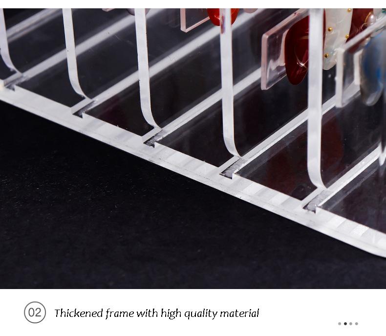 Nail Art Equipment High Quality Fake Tips Storage Box, 5 Layers Transparent Nails Decoration Container Display Case