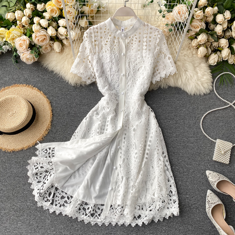 2021 Vintage Sexy Hollow Out Balck White Blue Runway Summer Circle Hollow Out Embroidery Dress Women Cotton Lace O-neck Short Sleeve Party Dress Female Elegant Mini, Black
2021 Vintage Sexy Hollow Out Balck White Blue Runway Summer Circle Hollow Out Embroidery Dress Women Cotton Lace O-neck Short Sleeve Party Dress Female Elegant Mini, Black