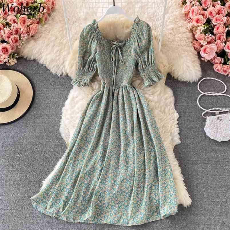 Summer Bohemian Midi Dress Women Pleated Vestidos Female Floral Print Chic Sweet Ruffle Robe Fashion Dresses 210519, Blue
Summer Bohemian Midi Dress Women Pleated Vestidos Female Floral Print Chic Sweet Ruffle Robe Fashion Dresses 210519, Blue