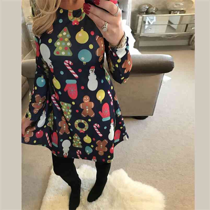 Autumn Winter Fashion Christmas Tree Snowman Dress Oversized Year Festival Family Party Dresses Vestidos 210517, Black
Autumn Winter Fashion Christmas Tree Snowman Dress Oversized Year Festival Family Party Dresses Vestidos 210517, Black