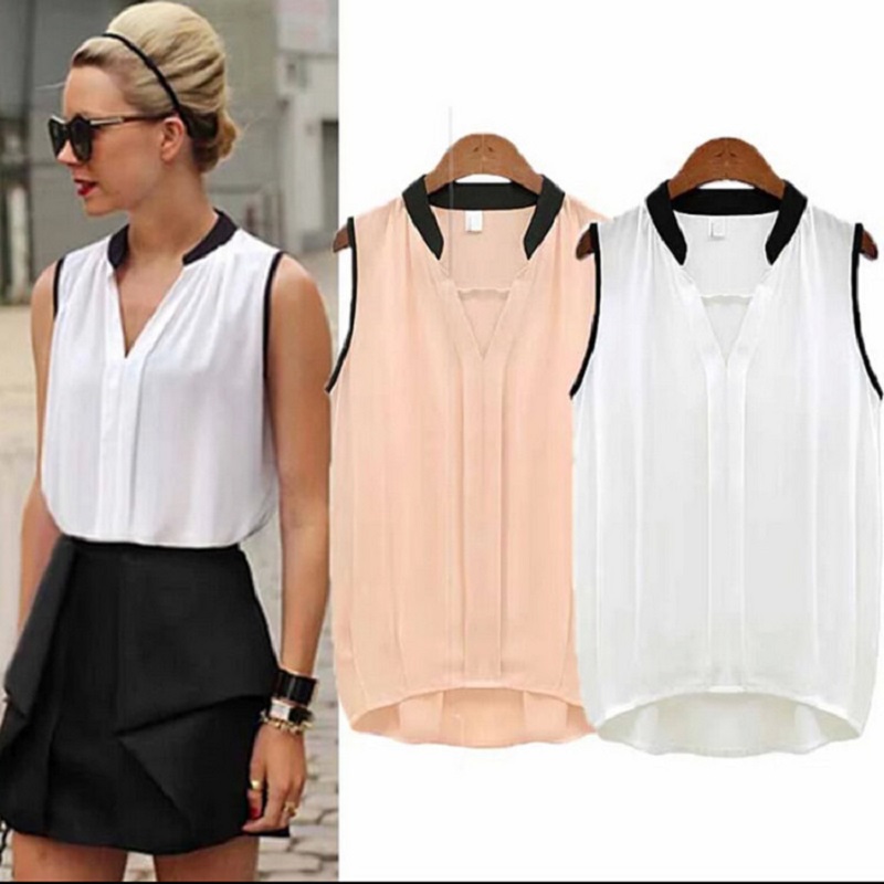 Designs Chiffon Sleeveless Blouse Women Casual Tops Shirt for Womens V-Neck Style Office Work Shirts Top Formal Business Blouses, Pink
Designs Chiffon Sleeveless Blouse Women Casual Tops Shirt for Womens V-Neck Style Office Work Shirts Top Formal Business Blouses, Pink
