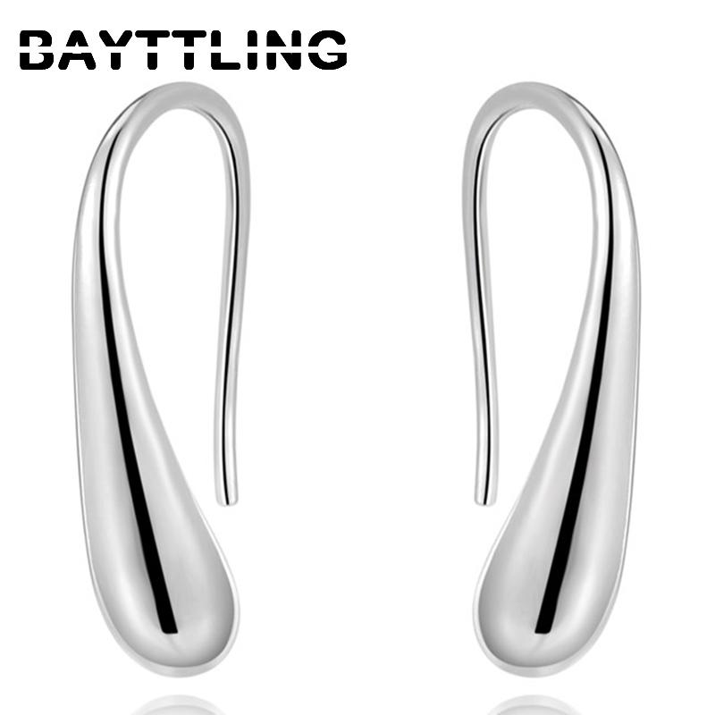 Sterling Silver Gold/Black/Rose Gold Mini Water Drop/Teardrop/Raindrop Earrings For Women Fashion Jewelry Gift Stud