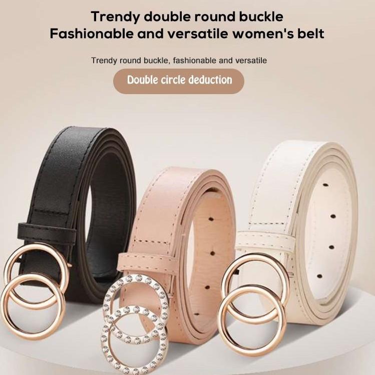 Belts Double Ring Women Waist Fashion Dress Waistband Simple Solid Diamond-studded Snap Jeans Ladies Decoration, Black;brown
Belts Double Ring Women Waist Fashion Dress Waistband Simple Solid Diamond-studded Snap Jeans Ladies Decoration, Black;brown