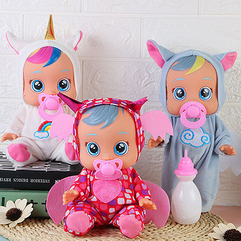 Baby toy hand-made growth companion Crying Doll Simulation Will Drink Water and Shed Tears Creative Children's Gift