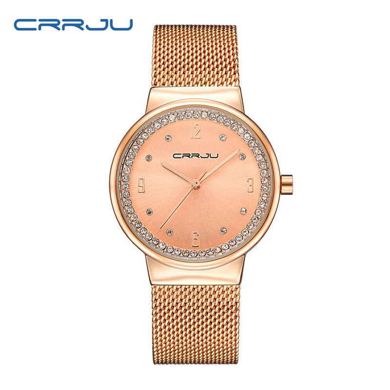 CRRJU 2122 Watches Quartz Watch For Women Alloy Steel Mesh Diamond Set Design Lady's Wristwatches Battery Wristwatch Casual Silver Female Table Clock Girls Like
CRRJU 2122 Watches Quartz Watch For Women Alloy Steel Mesh Diamond Set Design Lady's Wristwatches Battery Wristwatch Casual Silver Female Table Clock Girls Like