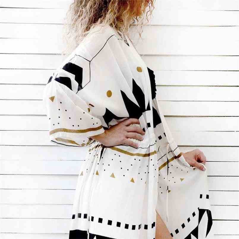 Swimsuit Cover Up Women Pareo Beach Dress Wears Print Loose Long Cardigan Bathing Suit Ups 210722, White
Swimsuit Cover Up Women Pareo Beach Dress Wears Print Loose Long Cardigan Bathing Suit Ups 210722, White