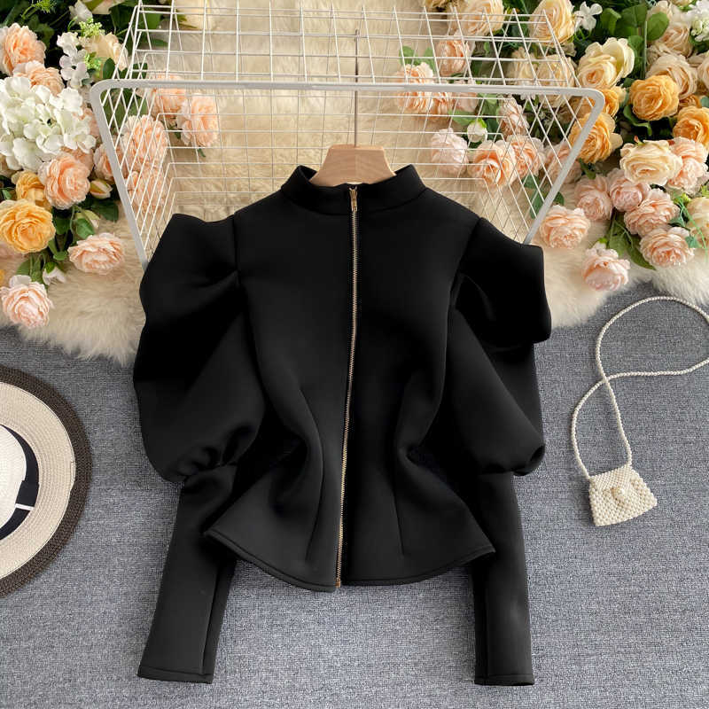 Fashion Ins Long Sleeve Shirts Women's Autumn Wear Solid Color Elegant Vintage Clothing Blouse Blusas De Mujer Camisas P900 210527