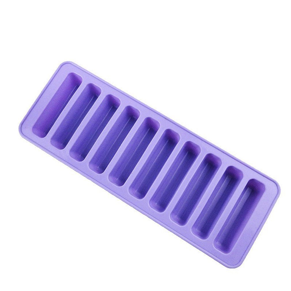 10 Grids Long Strip Shape Silicone Chocolate Mold Load For Homemade Diy Baked Cake Muffin Shape Ice Cube drawer