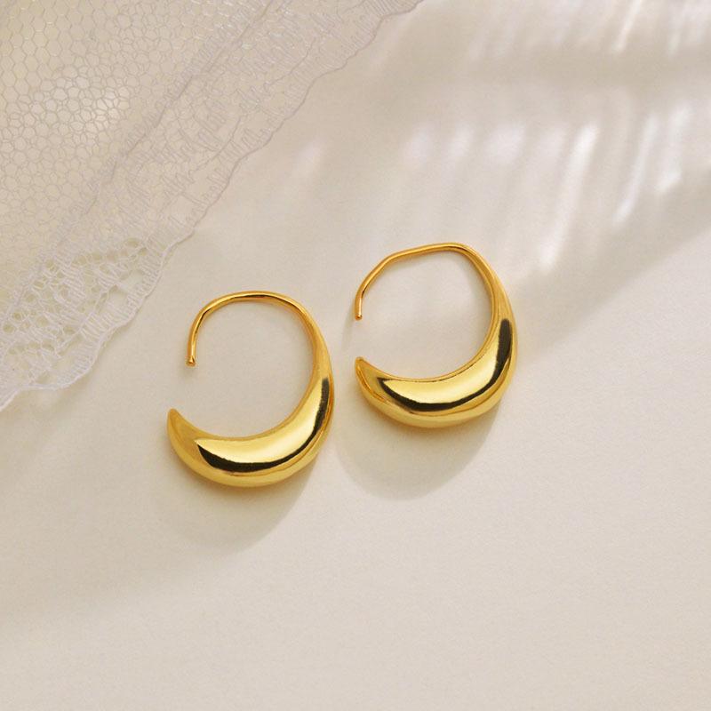 Hoop & Huggie ALLME Minimalist Smooth Surface C Shape Earrings Brass Gold Moon Ship Circle Geometric Open Earring Fashion Jewellery
Hoop & Huggie ALLME Minimalist Smooth Surface C Shape Earrings Brass Gold Moon Ship Circle Geometric Open Earring Fashion Jewellery