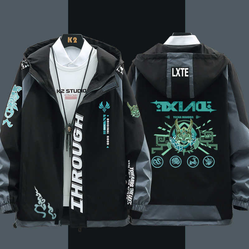 Genshin Impact Cosplay Costume Xiao Long sleeve Fashion jacket coat Game clothes Unisex Hoodie Zipper Hooded Sweatshirt New Top Y0913