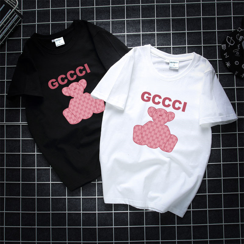 2021 new cotton short t-shirt female cub summer Korean loose Couple Dress ins printed pink bear half sleeve fashion, White
2021 new cotton short t-shirt female cub summer Korean loose Couple Dress ins printed pink bear half sleeve fashion, White