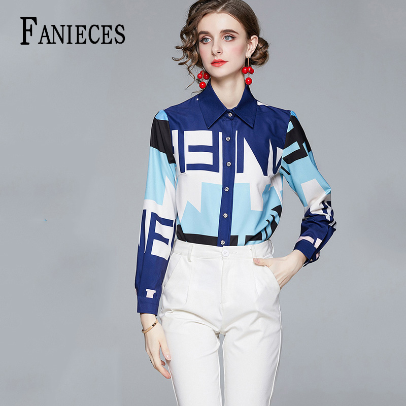 Elegant Fashion Print Blouse Shirts Office Lady Spring Autumn Slim Long Sleeve Blouses Women Tops blusas ropa mujer 210520, Blue
Elegant Fashion Print Blouse Shirts Office Lady Spring Autumn Slim Long Sleeve Blouses Women Tops blusas ropa mujer 210520, Blue