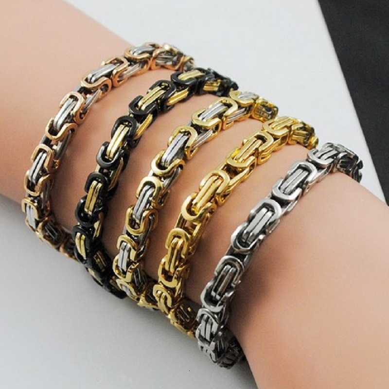Stainls Men's Byzantine Bracelet Monarch Chain Bracelet Steel Jewelry Punk, Golden;silver
Stainls Men's Byzantine Bracelet Monarch Chain Bracelet Steel Jewelry Punk, Golden;silver