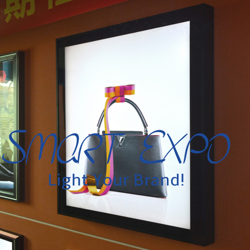 Restaurant Outdoor LED Sign Box Advertising Display Poster Billboard with Exquisite Waterproof Aluminum Frame and Wood Case Packing (60*80cm)