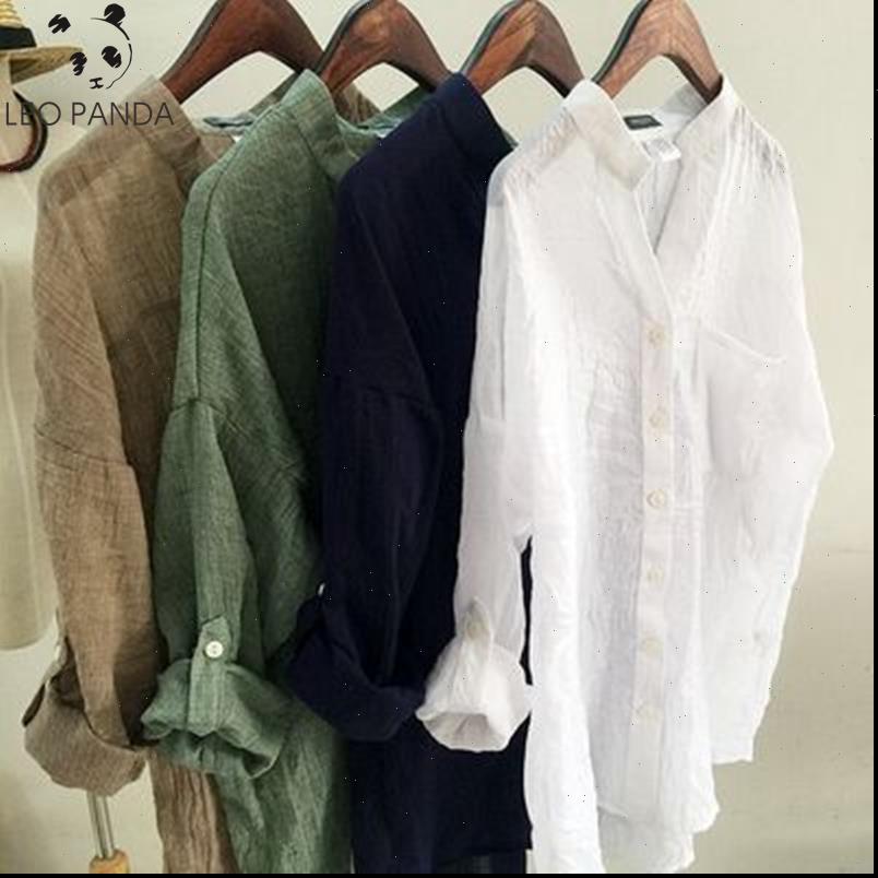 Womens Shirt spring and summer loose cotton linen seven quarter sleeves stand up collar women large size 4XL, White
Womens Shirt spring and summer loose cotton linen seven quarter sleeves stand up collar women large size 4XL, White