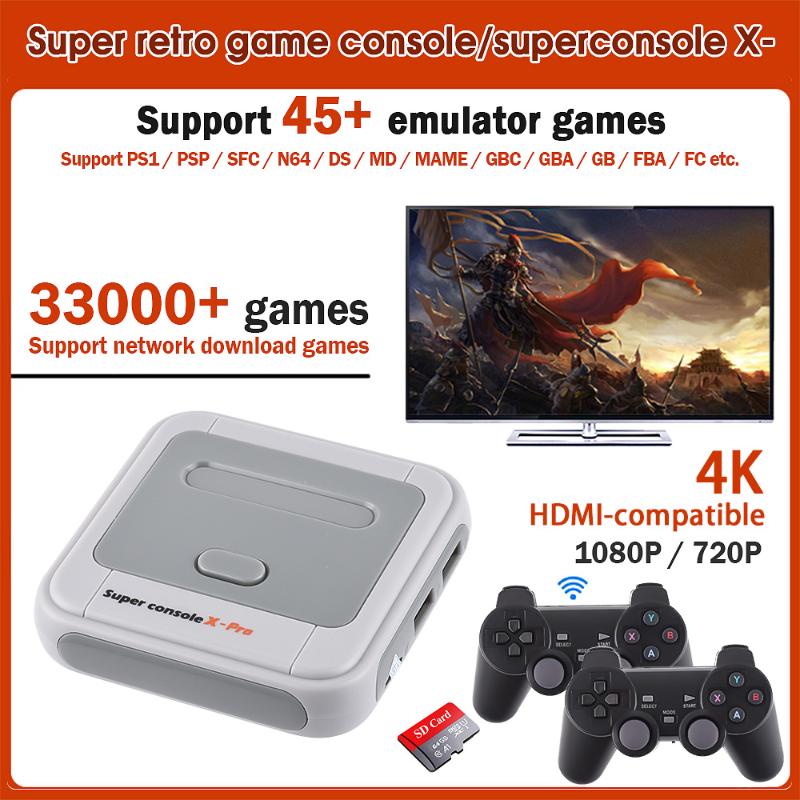 Super Console X Pro Wifi 4K HD For PSP/PS1/N64 Portable Retro TV Gaming Player With 50+ Emulator 50000+ Games Game Controllers & Joysticks
Super Console X Pro Wifi 4K HD For PSP/PS1/N64 Portable Retro TV Gaming Player With 50+ Emulator 50000+ Games Game Controllers & Joysticks