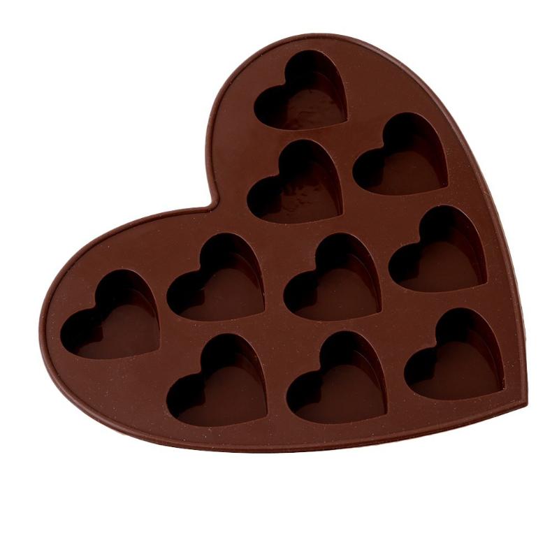 With Love Jelly Mold 10 Small Silicone Chocolate Ice Tray, Cube Mold, ZD Baking Moulds