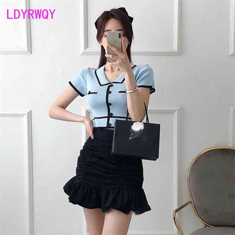 LDYRWQY fashion temperament short knit top + solid color pleated skirt two-piece suit Office Lady 210603, Photo color
LDYRWQY fashion temperament short knit top + solid color pleated skirt two-piece suit Office Lady 210603, Photo color