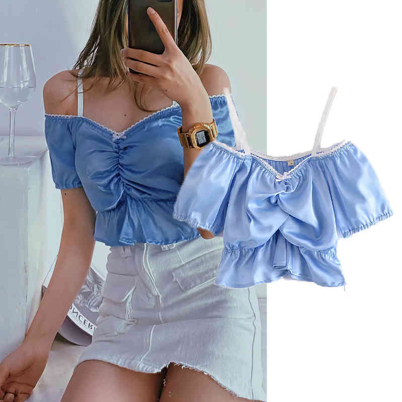 Women's Blouses & Shirts 2021 Summer New Fashion Short paragraph Solid color shirt clothing Hang band short sleeve Folds Y4ZC, Blue
Women's Blouses & Shirts 2021 Summer New Fashion Short paragraph Solid color shirt clothing Hang band short sleeve Folds Y4ZC, Blue