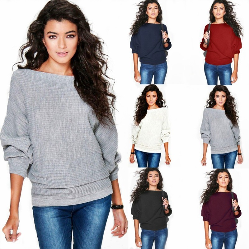 Women's Pullover Knitted Solid Color Stylish Basic Casual Long Sleeve Batwing Sleeve Regular Fit Regular Sweater Cardigans Boat Neck Fa, White;black
Women's Pullover Knitted Solid Color Stylish Basic Casual Long Sleeve Batwing Sleeve Regular Fit Regular Sweater Cardigans Boat Neck Fa, White;black