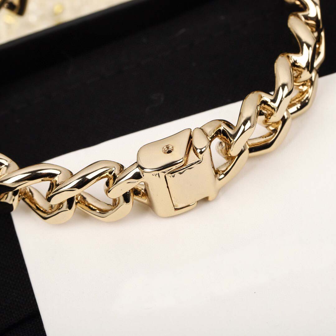 2022 Luxury quality Charm bangle excellent necklace hollow design bracelet Set in 18k gold plated for women wedding jewelry gift have box stamp PS7105
