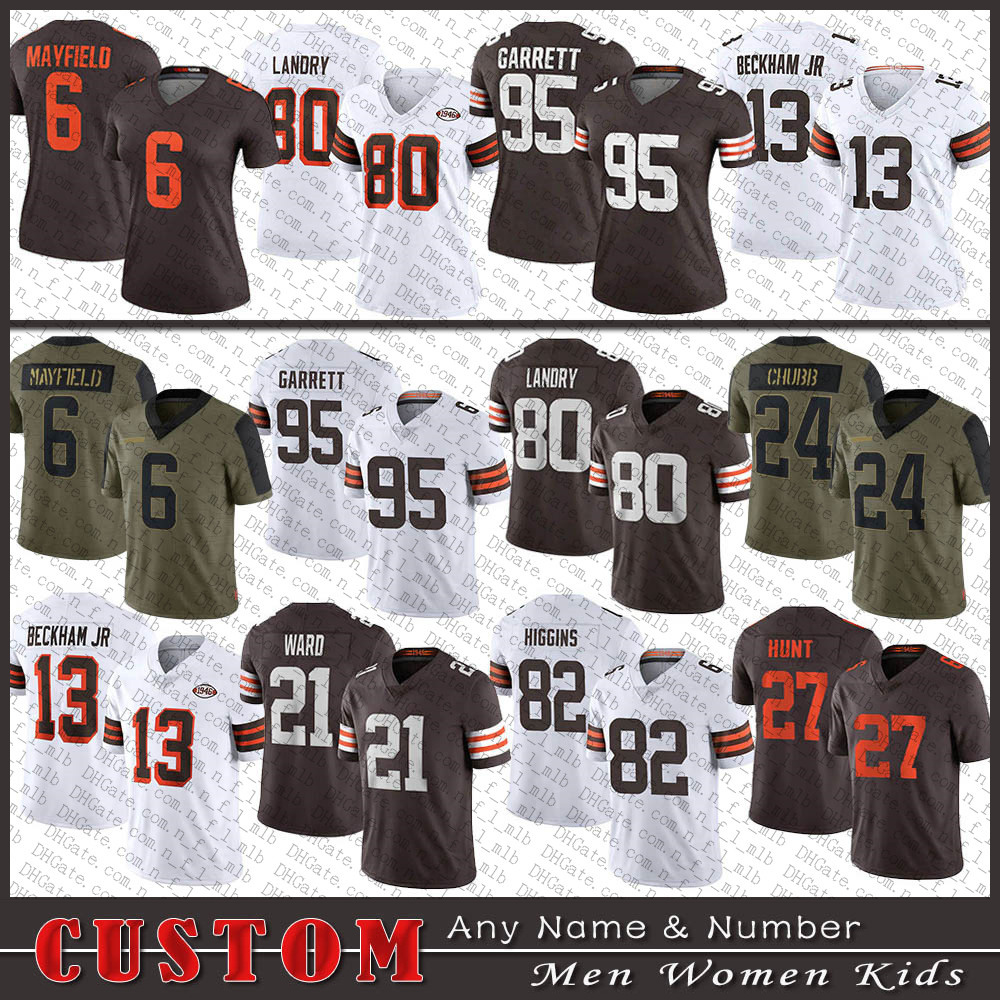 6 Baker Mayfield 24 Nick Chubb Custom Football Jersey Clevelands 95 Myles Garrett 80 Jarvis Landry Kareem Hunt Denzel Ward Jim Brown Odell Beckham Jr DErnest Johnson, Shown
6 Baker Mayfield 24 Nick Chubb Custom Football Jersey Clevelands 95 Myles Garrett 80 Jarvis Landry Kareem Hunt Denzel Ward Jim Brown Odell Beckham Jr DErnest Johnson, Shown