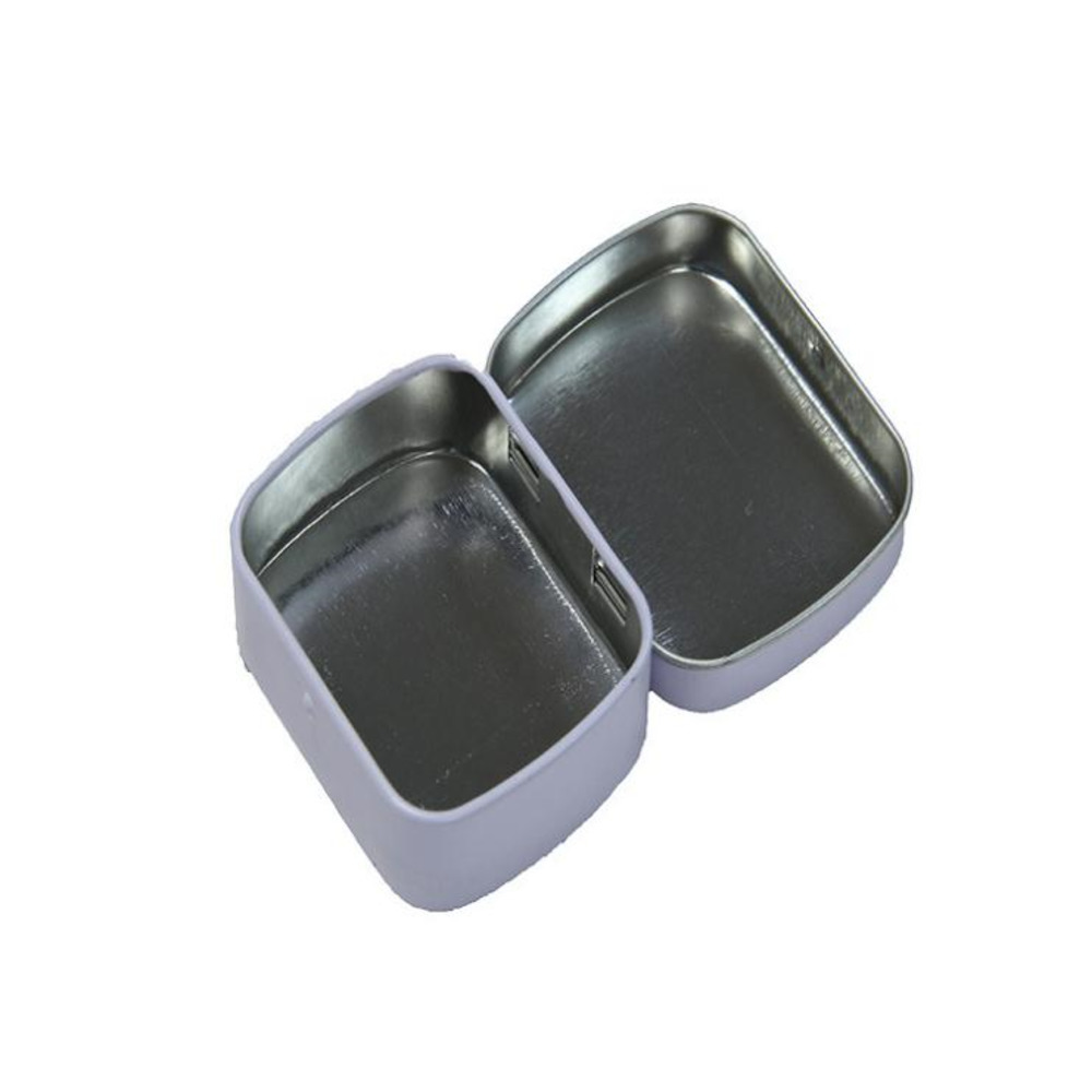 200pcs/lot Mini Tin Box Gift Box/mint Metal Box White Rectangle Plain Metal Tin Storage Boxes Wholesale