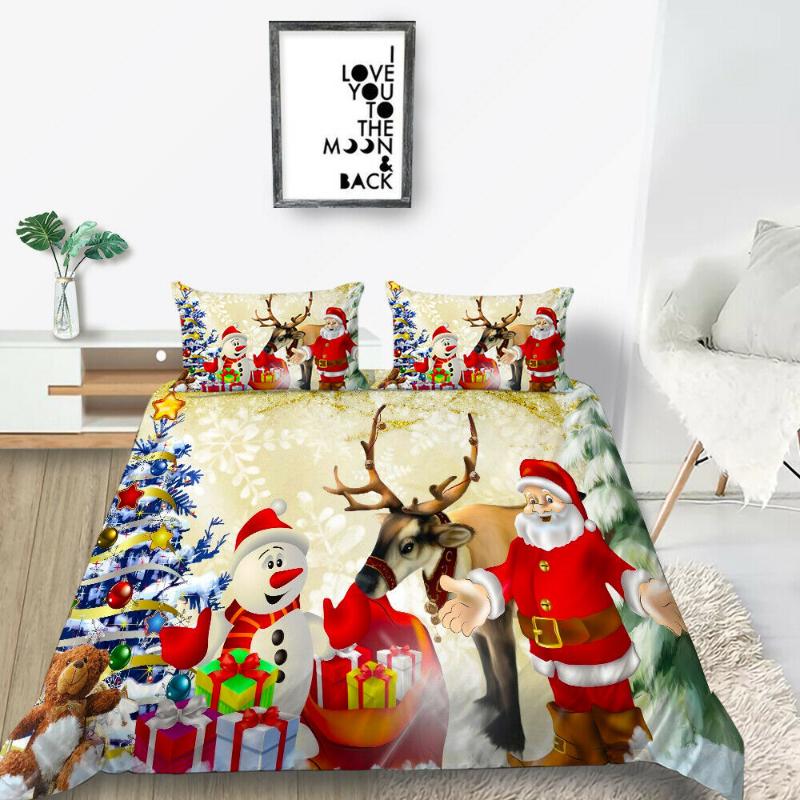 Bedding Sets Merry Christmas Set Luxury Duvet Cover Santa Claus Gift Printed Queen King Full Double Single Size Room Decorations, Style 1
Bedding Sets Merry Christmas Set Luxury Duvet Cover Santa Claus Gift Printed Queen King Full Double Single Size Room Decorations, Style 1