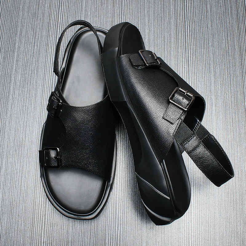Slippers Puwei men's thick soled sandals leather wearing trendy beach shoes outdoor antiskid high-grade in summer TUMU, 1# shoe box
Slippers Puwei men's thick soled sandals leather wearing trendy beach shoes outdoor antiskid high-grade in summer TUMU, 1# shoe box