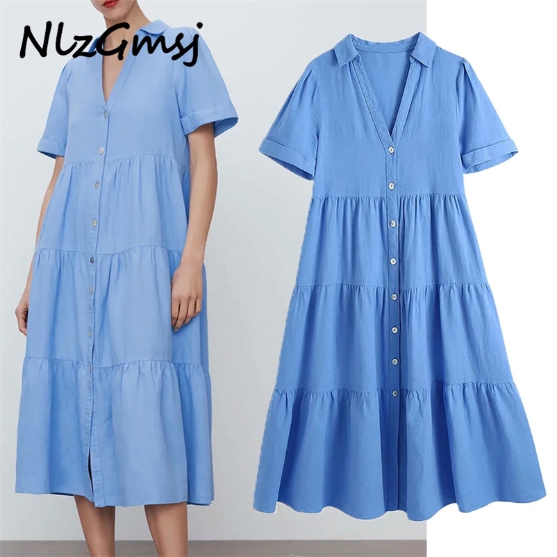 Dres Tiered Pleated Shirt es Vintage Short Sleeve Summer Woman Chic Front Button Midi 04 210628, As picture
Dres Tiered Pleated Shirt es Vintage Short Sleeve Summer Woman Chic Front Button Midi 04 210628, As picture