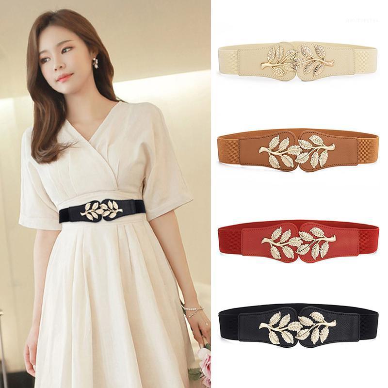 Belts Gold Leaf Buckle Elastic For Women Wide Cummerbunds Ladies Black Corset Waist Belt Dress Waistband, Black;brown
Belts Gold Leaf Buckle Elastic For Women Wide Cummerbunds Ladies Black Corset Waist Belt Dress Waistband, Black;brown
