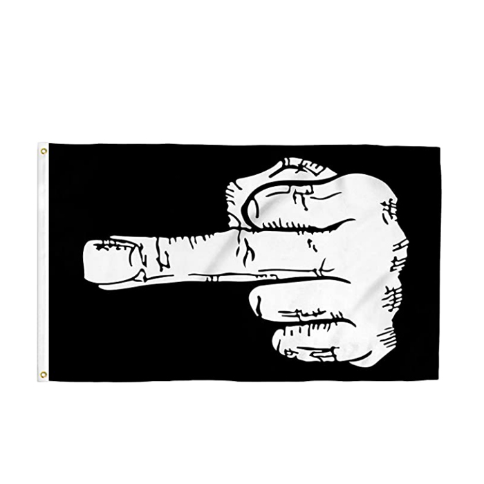 Middle Finger 3x5ft Flags 100D Polyester Banners Indoor Outdoor Vivid Color High Quality With Two Brass Grommets
Middle Finger 3x5ft Flags 100D Polyester Banners Indoor Outdoor Vivid Color High Quality With Two Brass Grommets