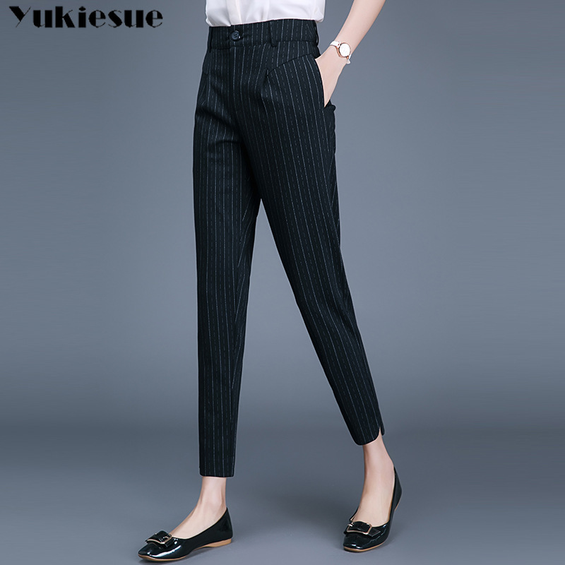 streetwear summer striped women's pants female high waist office work harem pants capris for women trousers woman Plus size 210519, Black full length
streetwear summer striped women's pants female high waist office work harem pants capris for women trousers woman Plus size 210519, Black full length