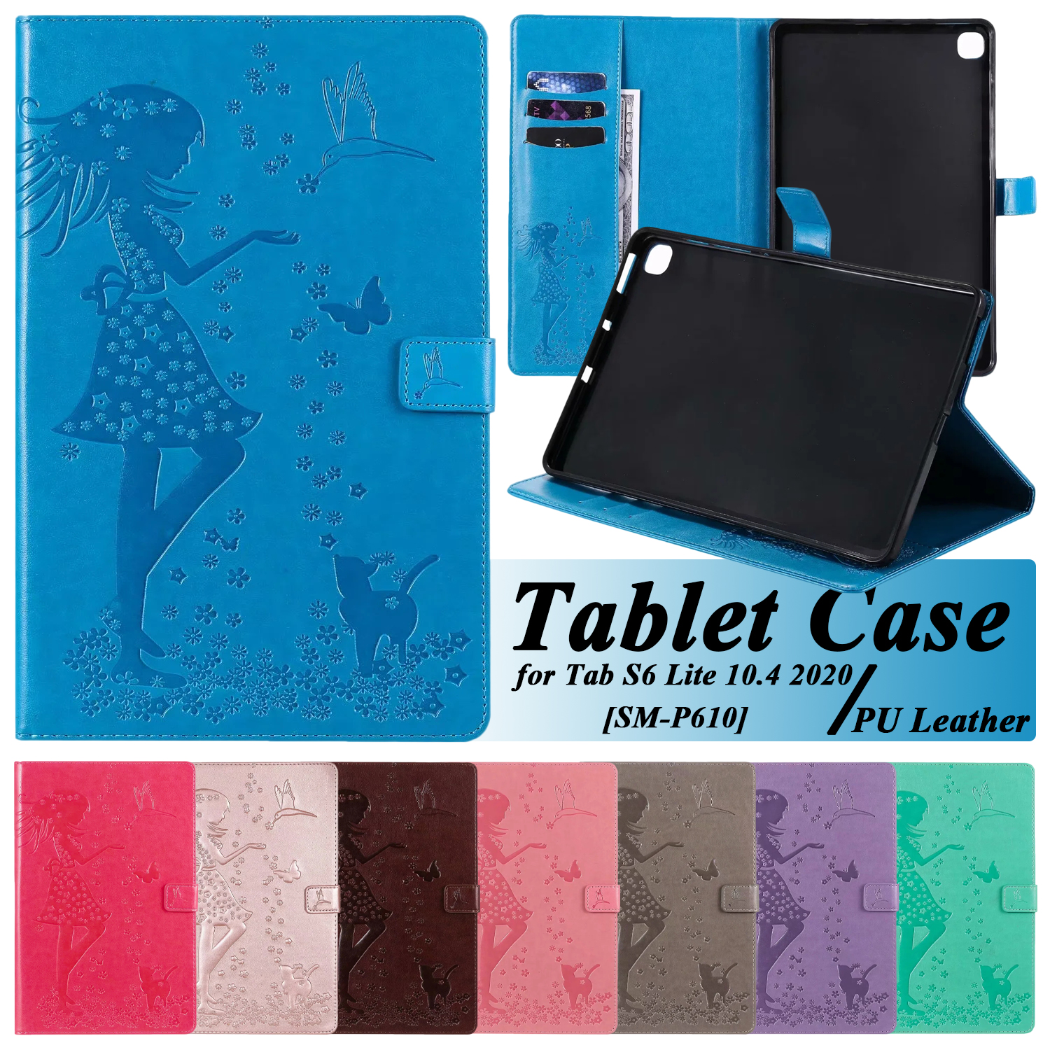 Shockproof Tablet Case for Samsung Galaxy Tab T220/T500/T290/T510/T590/P200 Pretty Girl Embossing PU Leather Flip Kickstand Protective Cover with Cards Slots
Shockproof Tablet Case for Samsung Galaxy Tab T220/T500/T290/T510/T590/P200 Pretty Girl Embossing PU Leather Flip Kickstand Protective Cover with Cards Slots