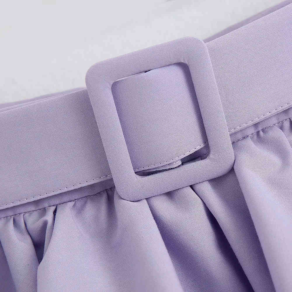 Women Chic Stylish Ruffled Mini Skirt Vintage Vestidos Waist Side Zipper With Belt Slim Female Skirts Casual Mujer 210521