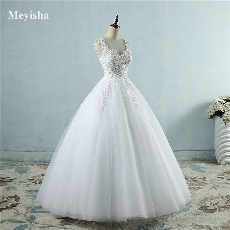 ZJ9076 White Ivory Pearls Sweetheart Bride Dresses Wedding Gown Princess Girl lace for Women Boho formal plus size 2-26W
