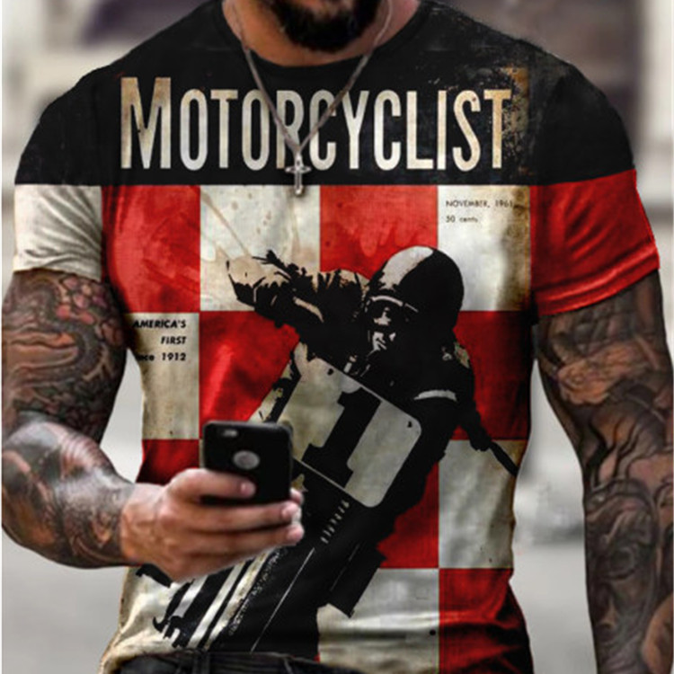 Plaid 3D printed T-shirt visual impact party shirt punk gothic round neck high-quality American muscle style short sleeves, Picture 3
Plaid 3D printed T-shirt visual impact party shirt punk gothic round neck high-quality American muscle style short sleeves, Picture 3