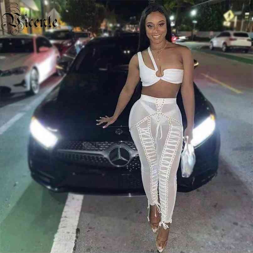 Free Two Pieces Sets Sexy One Shoulder Key Hole Bandage Top Celebrity Christmas Party Lace-up High Waist Pants 210520, White
Free Two Pieces Sets Sexy One Shoulder Key Hole Bandage Top Celebrity Christmas Party Lace-up High Waist Pants 210520, White