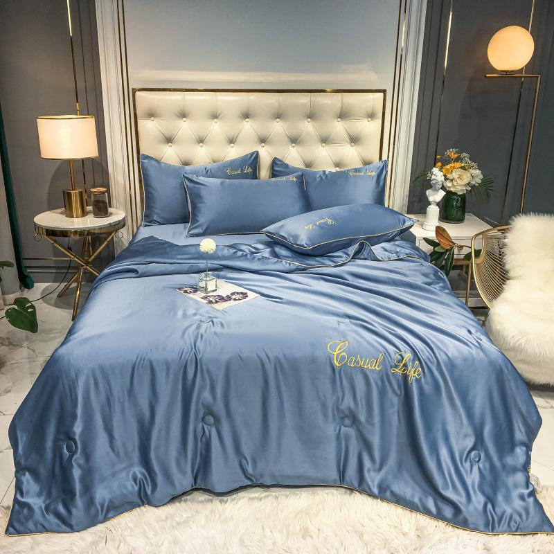 Comforters & Sets Summer Ice Silk Air Condition Quilt Pure Colors Bed Cover Sheet Queen Super Bedspread For Kids Adult Washed Quilts, White
Comforters & Sets Summer Ice Silk Air Condition Quilt Pure Colors Bed Cover Sheet Queen Super Bedspread For Kids Adult Washed Quilts, White
