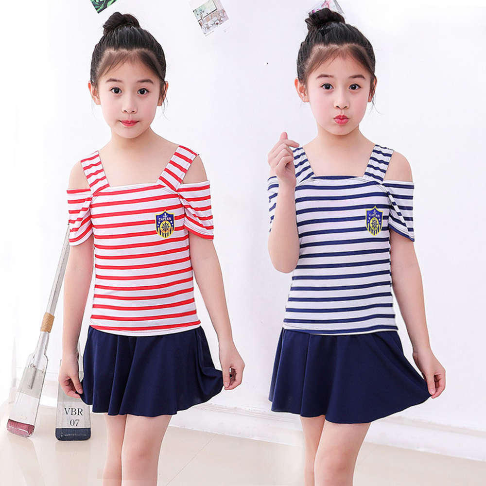 Children's suit Girls' children's split skirt sports stripe student baby swimsuit, Black
Children's suit Girls' children's split skirt sports stripe student baby swimsuit, Black