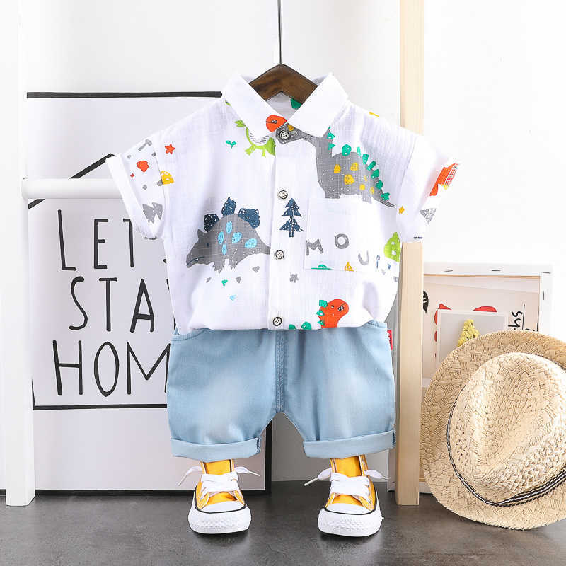 0-4 Years Summer Boy Clothing Set Casual Fashion Active Sport T-shirt+ Pant Kid Children Baby Toddler 210615